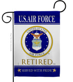 US Air Force Retired - Military Americana Vertical Impressions Decorative Flags HG108481 Made In USA