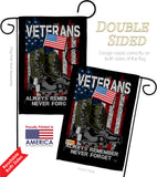 Always Remember - Military Americana Vertical Impressions Decorative Flags HG108485 Made In USA