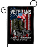 Always Remember - Military Americana Vertical Impressions Decorative Flags HG108485 Made In USA