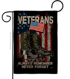 Always Remember - Military Americana Vertical Impressions Decorative Flags HG108485 Made In USA