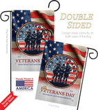 US Veterams - Military Americana Vertical Impressions Decorative Flags HG108486 Made In USA