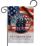 US Veterams - Military Americana Vertical Impressions Decorative Flags HG108486 Made In USA