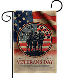 US Veterams - Military Americana Vertical Impressions Decorative Flags HG108486 Made In USA