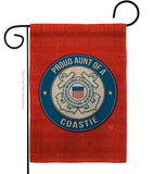 Proud Aunt Coastie - Military Americana Vertical Impressions Decorative Flags HG108490 Made In USA