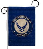 Proud Brother Airman - Military Americana Vertical Impressions Decorative Flags HG108496 Made In USA