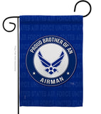 Proud Brother Airman - Military Americana Vertical Impressions Decorative Flags HG108496 Made In USA