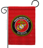 Proud Brother Marines - Military Americana Vertical Impressions Decorative Flags HG108500 Made In USA