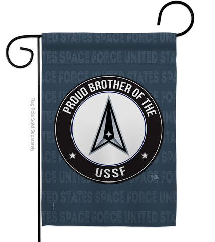Proud Brother USSF - Military Americana Vertical Impressions Decorative Flags HG108504 Made In USA