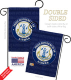 Air Force Proud Boyfriend Airman - Military Americana Vertical Impressions Decorative Flags HG108507 Made In USA