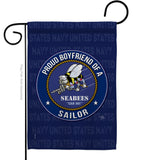 Seabees Proud Boyfriend Sailor - Military Americana Vertical Impressions Decorative Flags HG108512 Made In USA