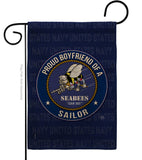 Seabees Proud Boyfriend Sailor - Military Americana Vertical Impressions Decorative Flags HG108512 Made In USA