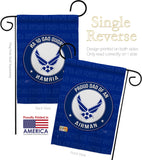 Proud Dad Airman - Military Americana Vertical Impressions Decorative Flags HG108514 Made In USA