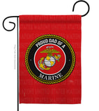 Proud Dad Marines - Military Americana Vertical Impressions Decorative Flags HG108518 Made In USA