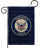 Proud Dad Sailor - Military Americana Vertical Impressions Decorative Flags HG108520 Made In USA