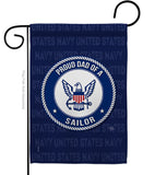 Proud Dad Sailor - Military Americana Vertical Impressions Decorative Flags HG108520 Made In USA