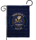 Seabees Proud Dad Sailor - Military Americana Vertical Impressions Decorative Flags HG108521 Made In USA