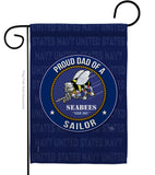 Seabees Proud Dad Sailor - Military Americana Vertical Impressions Decorative Flags HG108521 Made In USA