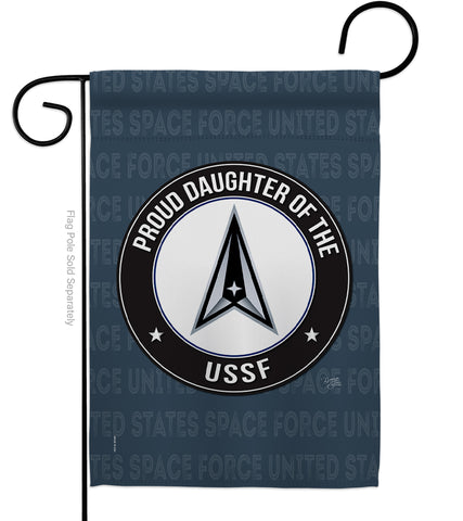 Proud Daughter USSF - Military Americana Vertical Impressions Decorative Flags HG108531 Made In USA