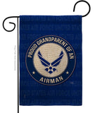 Proud Grandparent Airman - Military Americana Vertical Impressions Decorative Flags HG108550 Made In USA