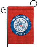 Proud Husband Coastie - Military Americana Vertical Impressions Decorative Flags HG108562 Made In USA