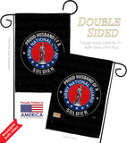 Army Proud Husband Soldier - Military Americana Vertical Impressions Decorative Flags HG108564 Made In USA