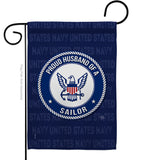 Proud Husband Sailor - Military Americana Vertical Impressions Decorative Flags HG108565 Made In USA