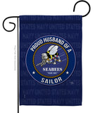 Seabees Proud Husband Sailor - Military Americana Vertical Impressions Decorative Flags HG108566 Made In USA