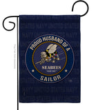 Seabees Proud Husband Sailor - Military Americana Vertical Impressions Decorative Flags HG108566 Made In USA