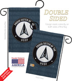 Proud Sister USSF - Military Americana Vertical Impressions Decorative Flags HG108585 Made In USA