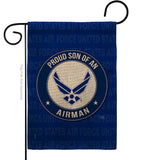 Proud Son Airman - Military Americana Vertical Impressions Decorative Flags HG108586 Made In USA