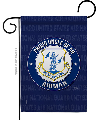 Air Force Proud Uncle Airman - Military Americana Vertical Impressions Decorative Flags HG108597 Made In USA