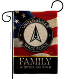 US Space Force Family Honor - Military Americana Vertical Impressions Decorative Flags HG108613 Made In USA