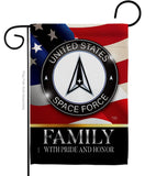 US Space Force Family Honor - Military Americana Vertical Impressions Decorative Flags HG108613 Made In USA