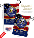 US Seabees Family Honor - Military Americana Vertical Impressions Decorative Flags HG108615 Made In USA