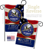 US Seabees Family Honor - Military Americana Vertical Impressions Decorative Flags HG108615 Made In USA