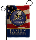 US Seabees Family Honor - Military Americana Vertical Impressions Decorative Flags HG108615 Made In USA