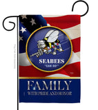 US Seabees Family Honor - Military Americana Vertical Impressions Decorative Flags HG108615 Made In USA