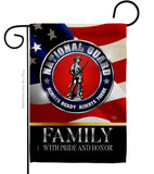 US National Guard Family Honor - Military Americana Vertical Impressions Decorative Flags HG108616 Made In USA