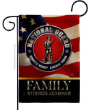 US National Guard Family Honor - Military Americana Vertical Impressions Decorative Flags HG108616 Made In USA