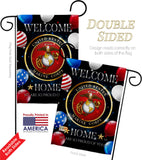 Welcome Home Marine Corp - Military Americana Vertical Impressions Decorative Flags HG108626 Made In USA