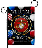 Welcome Home Marine Corp - Military Americana Vertical Impressions Decorative Flags HG108626 Made In USA