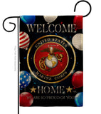 Welcome Home Marine Corp - Military Americana Vertical Impressions Decorative Flags HG108626 Made In USA