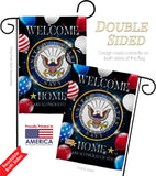 Welcome Home Navy - Military Americana Vertical Impressions Decorative Flags HG108628 Made In USA