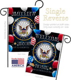 Welcome Home Navy - Military Americana Vertical Impressions Decorative Flags HG108628 Made In USA