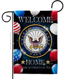 Welcome Home Navy - Military Americana Vertical Impressions Decorative Flags HG108628 Made In USA