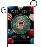 Welcome Home Coast Guard - Military Americana Vertical Impressions Decorative Flags HG108629 Made In USA