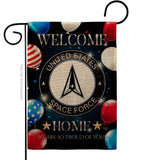 Welcome Home Space Force - Military Americana Vertical Impressions Decorative Flags HG108630 Made In USA