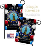 Welcome Home Army National Guard - Military Americana Vertical Impressions Decorative Flags HG108631 Made In USA