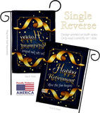 Retirement Fun Begins - Military Americana Vertical Impressions Decorative Flags HG108636 Made In USA