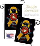 Support Marine Corps - Military Americana Vertical Impressions Decorative Flags HG108645 Made In USA